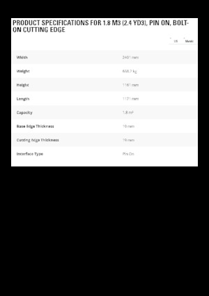 Benne per pale caricatrici Caterpillar 1,8 m3
