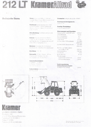 Pale gommate Kramer 212 LT