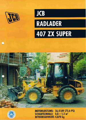 Pale gommate JCB 407 ZX Super