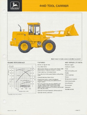Pale gommate John Deere Construction 444 D TC