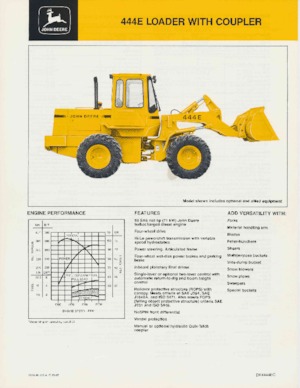 Pale gommate John Deere Construction 444 E TC