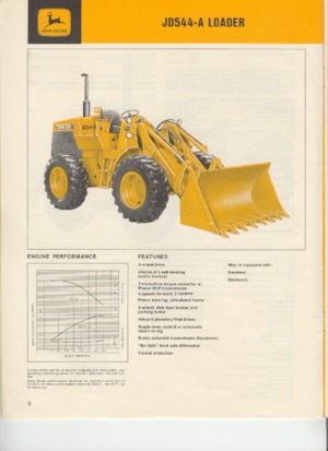 Pale gommate John Deere Construction 544 A