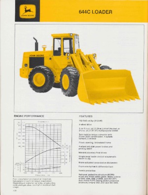 Pale gommate John Deere Construction 644 C
