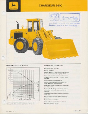Pale gommate John Deere Construction 644 C