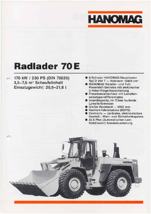 Pale gommate Hanomag 70 E