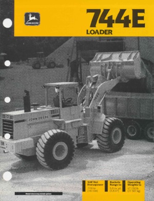 Pale gommate John Deere Construction 744 E