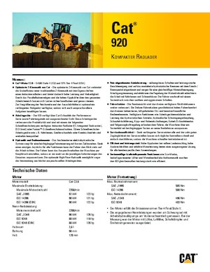 Pale gommate Caterpillar 920
