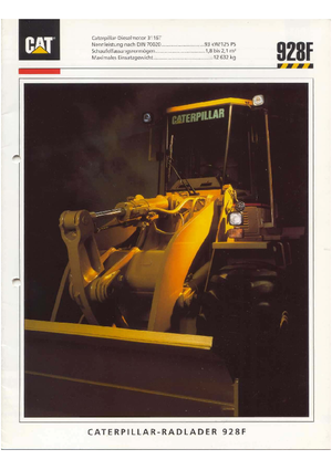 Pale gommate Caterpillar 928 F