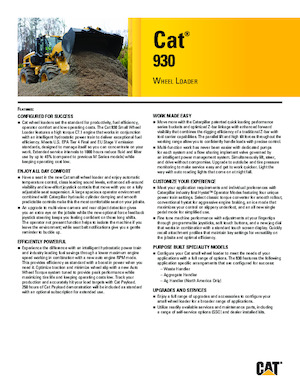 Pale gommate Caterpillar 930