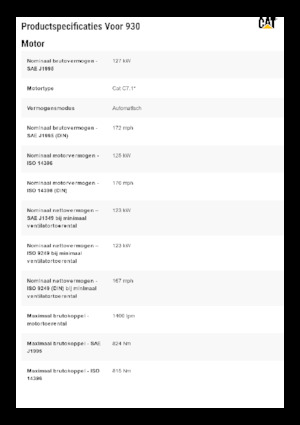 Pale gommate Caterpillar 930