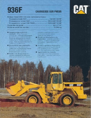 Pale gommate Caterpillar 936 F