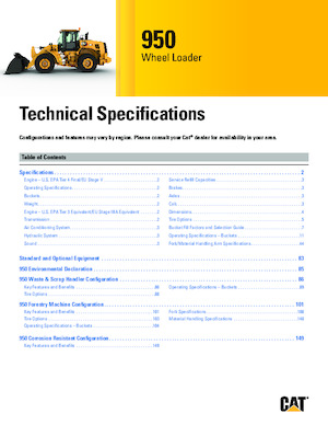 Pale gommate Caterpillar 950