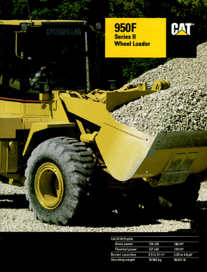 Pale gommate Caterpillar 950 F II-StVZO