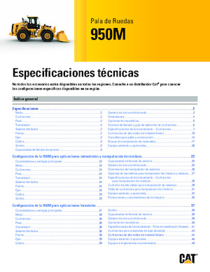 Pale gommate Caterpillar 950M