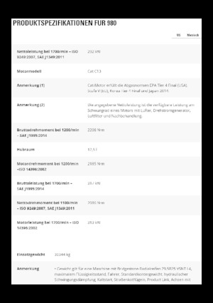 Pale gommate Caterpillar 980