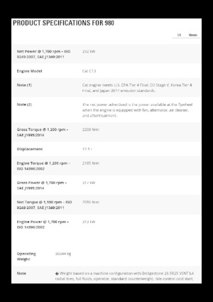 Pale gommate Caterpillar 980