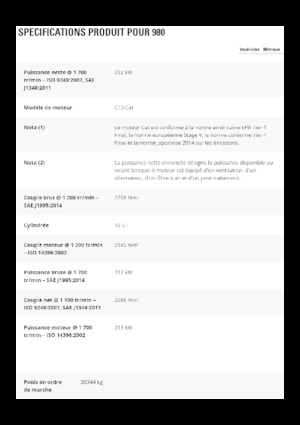 Pale gommate Caterpillar 980