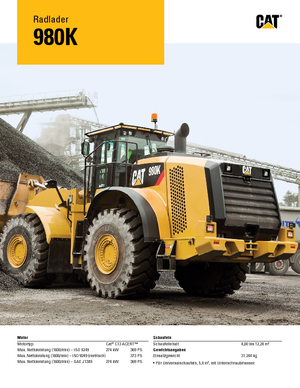 Pale gommate Caterpillar 980K