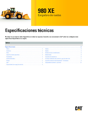 Pale gommate Caterpillar 980 XE