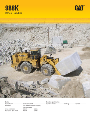 Pale gommate Caterpillar 988K