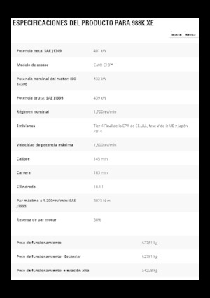 Pale gommate Caterpillar 988K XE