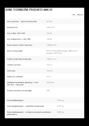 Pale gommate Caterpillar 988K XE