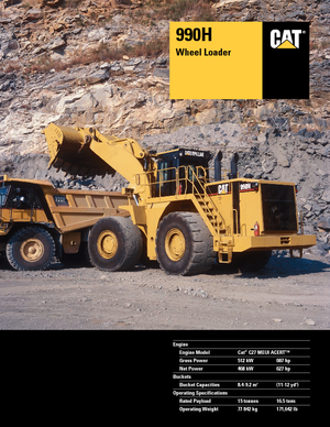 Pale gommate Caterpillar 990H