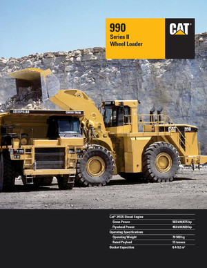 Pale gommate Caterpillar 990 II