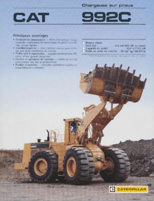 Pale gommate Caterpillar 992C