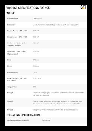 Pale gommate Caterpillar 995