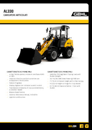 Pale gommate Gehl AL330
