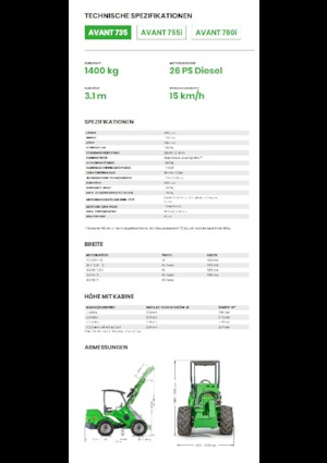 Pale gommate Avant Tecno Avant 735