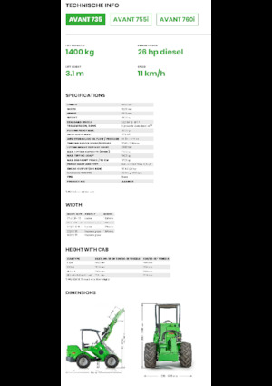 Pale gommate Avant Tecno Avant 735