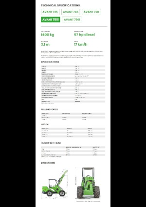 Pale gommate Avant Tecno Avant 755i