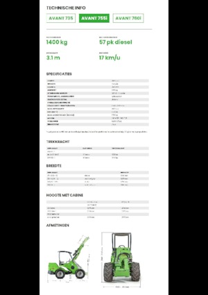 Pale gommate Avant Tecno Avant 755i