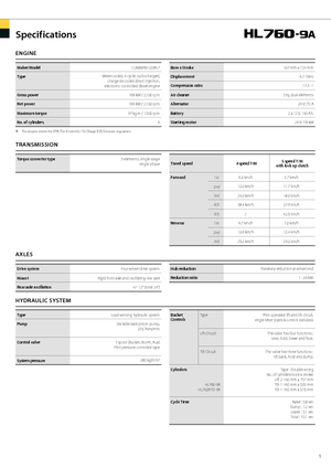 Pale gommate Hyundai HL 760-9 A
