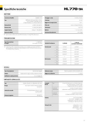 Pale gommate Hyundai HL 770-9 A