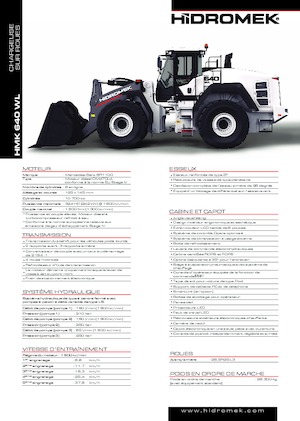 Pale gommate Hidromek HMK 640 WL