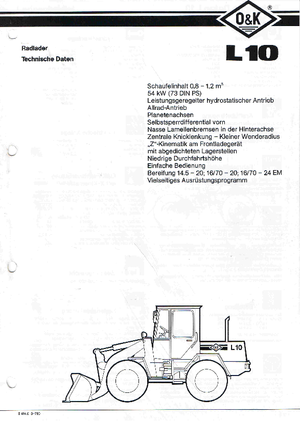 Pale gommate O&K L 10