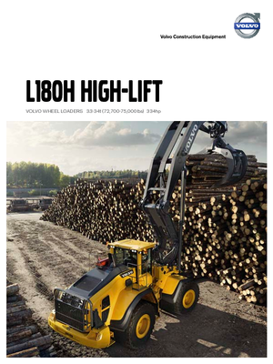 Pale gommate Volvo L180H High-Lift