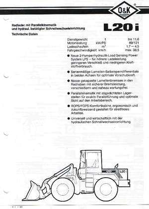 Pale gommate O&K L 20 i