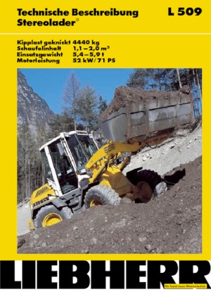 Pale gommate Liebherr L 509 Stereo