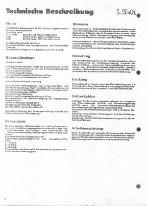 Pale gommate Liebherr L 541 B