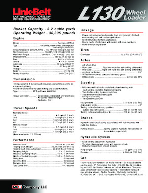 Pale gommate Link-Belt L130