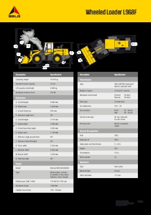 Pale gommate SDLG L968F