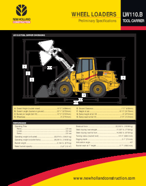 Pale gommate New Holland LW110 B TC
