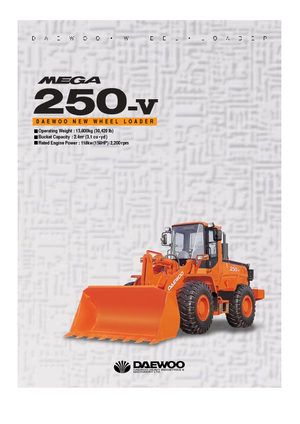 Pale gommate Doosan Mega 250 V