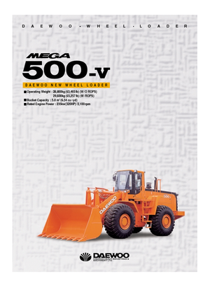 Pale gommate Doosan Mega 500 V