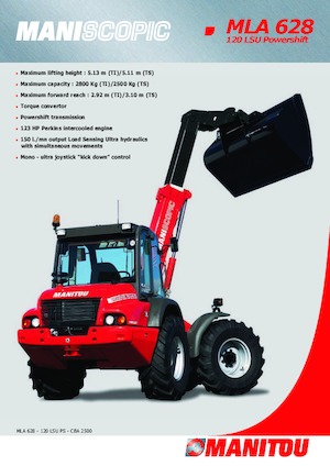 Pale gommate Manitou MLA 628 TW LS PS