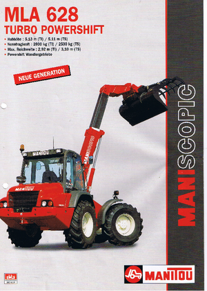 Pale gommate Manitou MLA 628 T PS MU